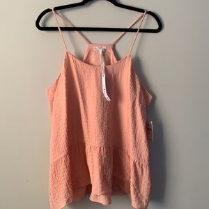 MAISIE Nordstrom Rack NWT Light Pink Peplum Tank Top, Size Large